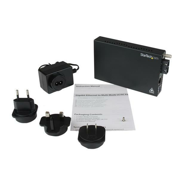 STARTECH.COM Gigabit Ethernet Mm Fiber Converter Sc 550m