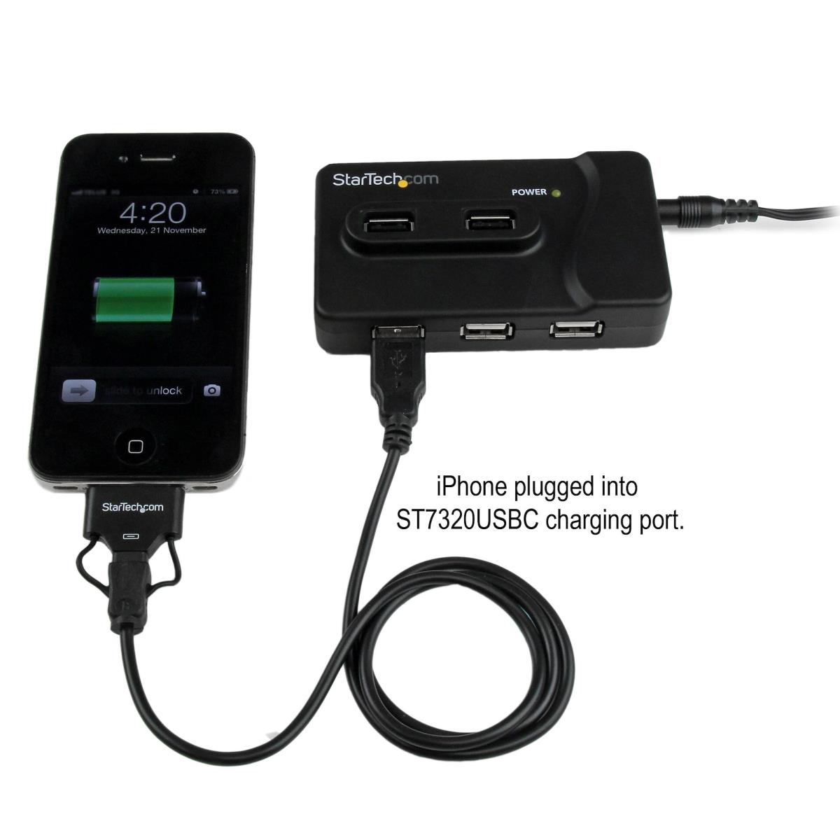 STARTECH.COM Combo Hub With 2a Charging Port 6 Port USB 3.0 / USB 2.02x USB 3.0 & 4x USB 2.0