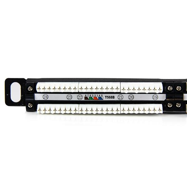 STARTECH.COM Patch Panel Half U / 0.5u Rack Mount At5e Network 24port