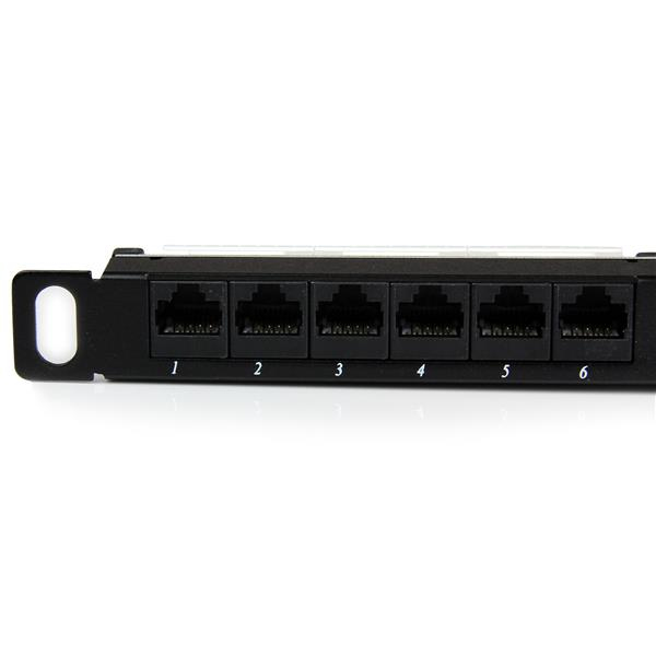 STARTECH.COM Patch Panel Half U / 0.5u Rack Mount At5e Network 24port