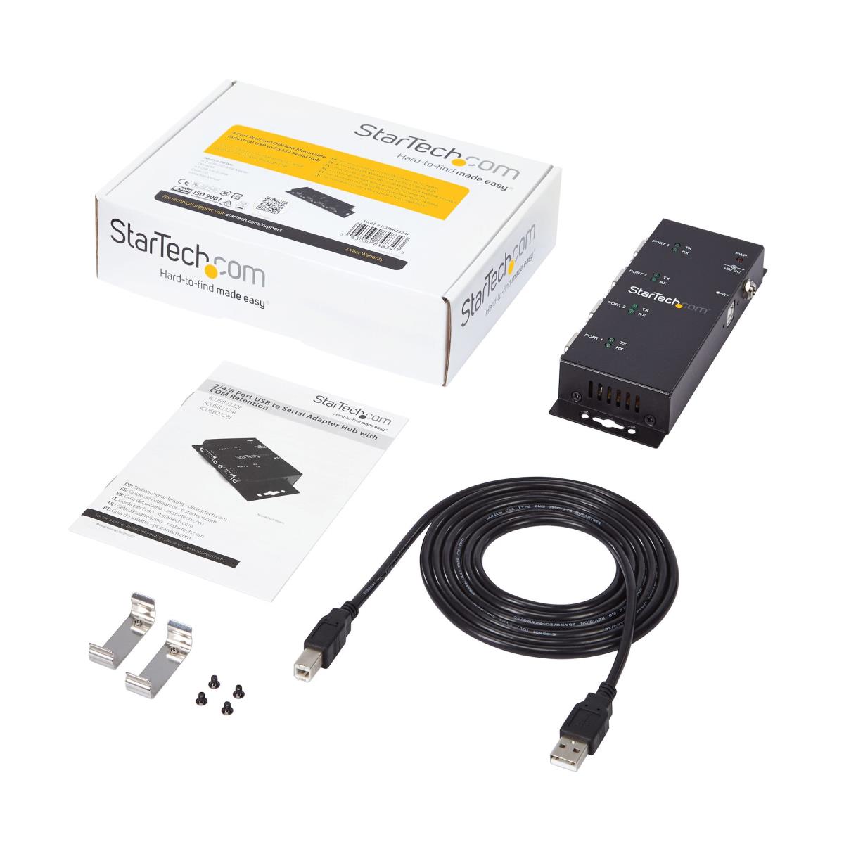 STARTECH.COM USB Serial Hub 4port USB To Db9 Rs232 Serial Adapter Hub