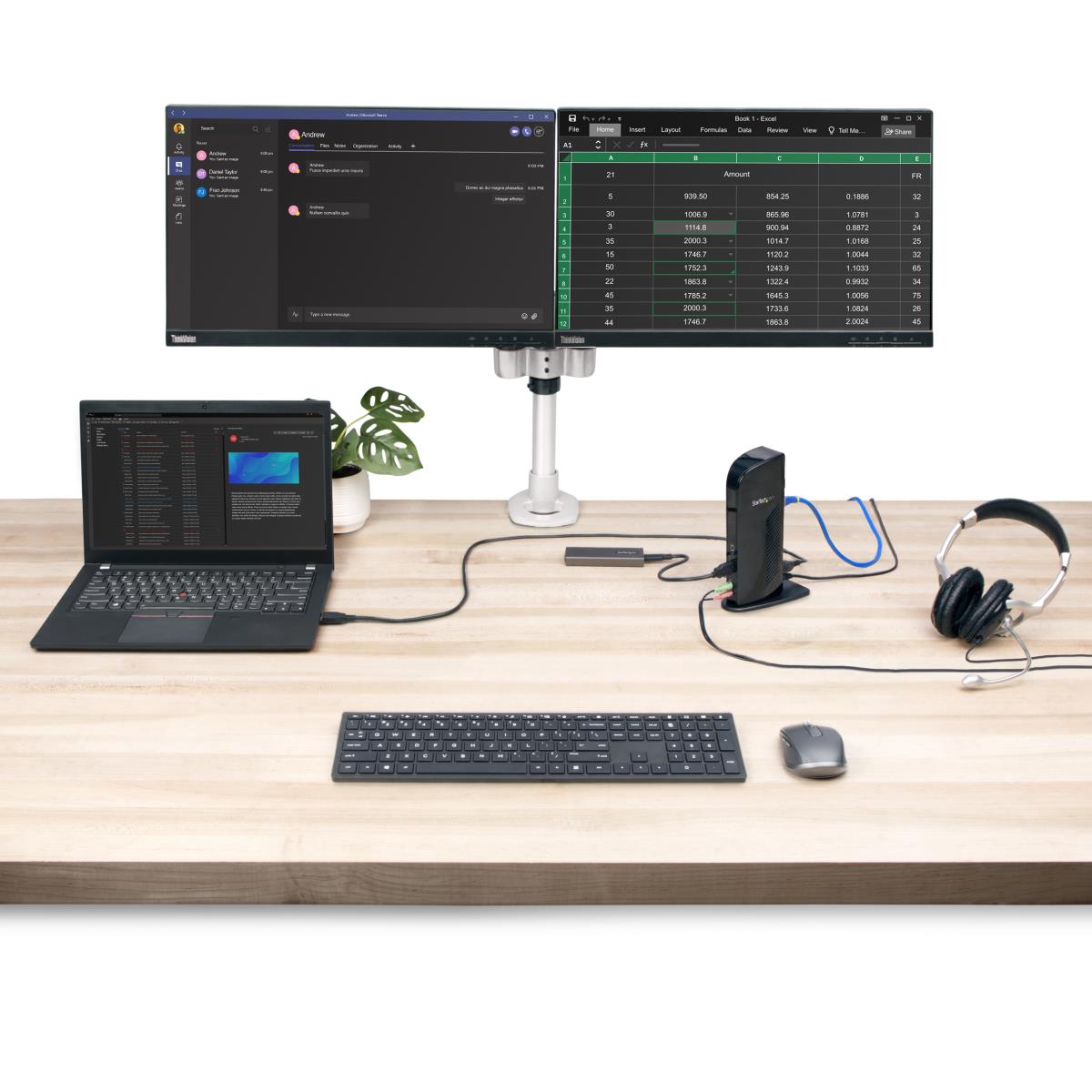 STARTECH.COM Docking Station - Universal USB 3.0 - Dual Video Hdmi DVI W/ Audio Ethernet