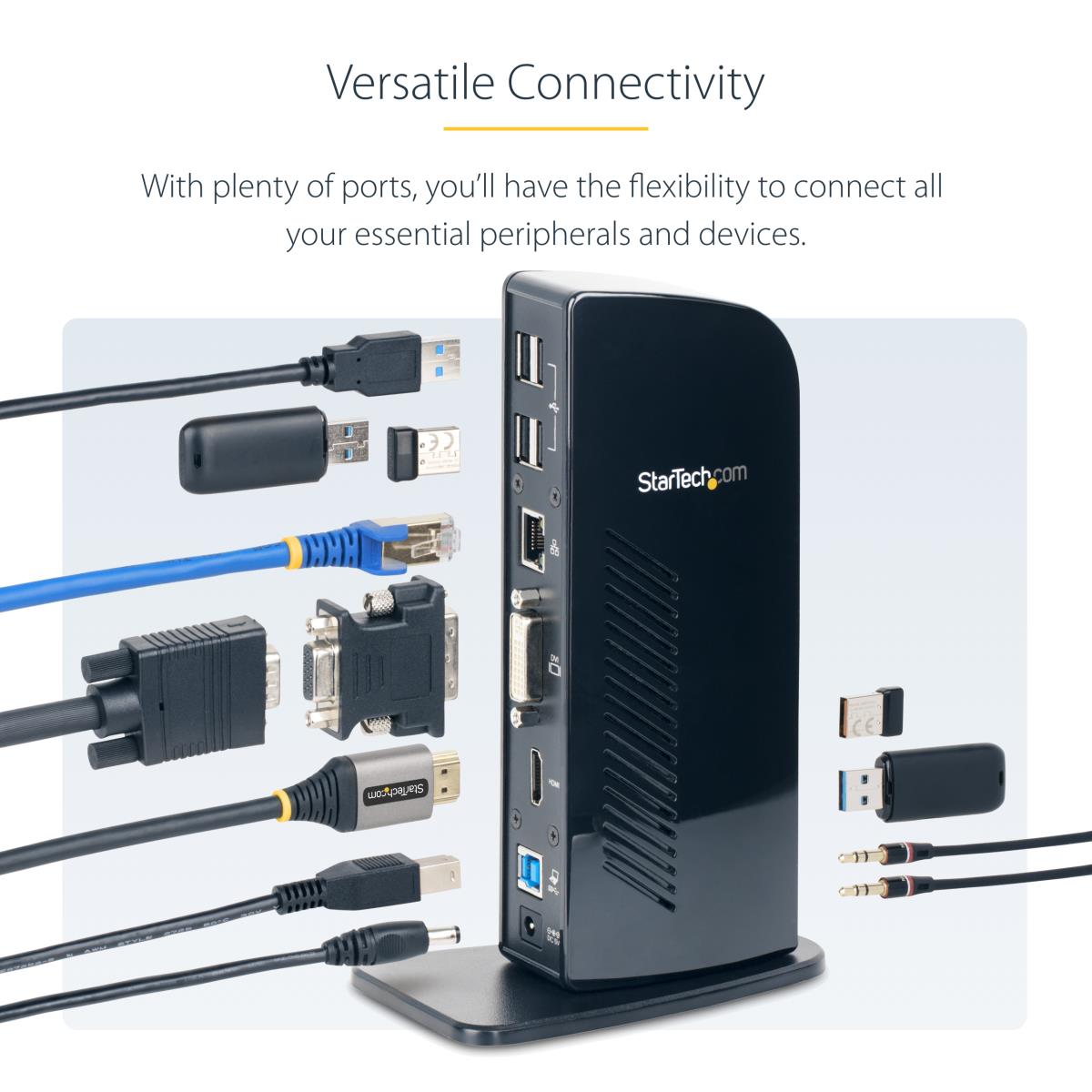 STARTECH.COM Docking Station - Universal USB 3.0 - Dual Video Hdmi DVI W/ Audio Ethernet