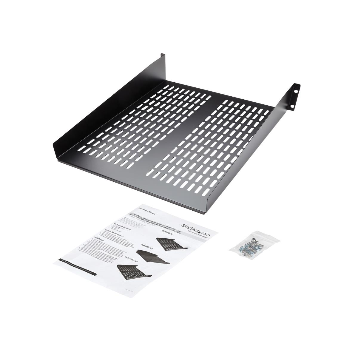 STARTECH.COM Fixed Server Rack Shelf2u 22in Vented Cantilever Shelf