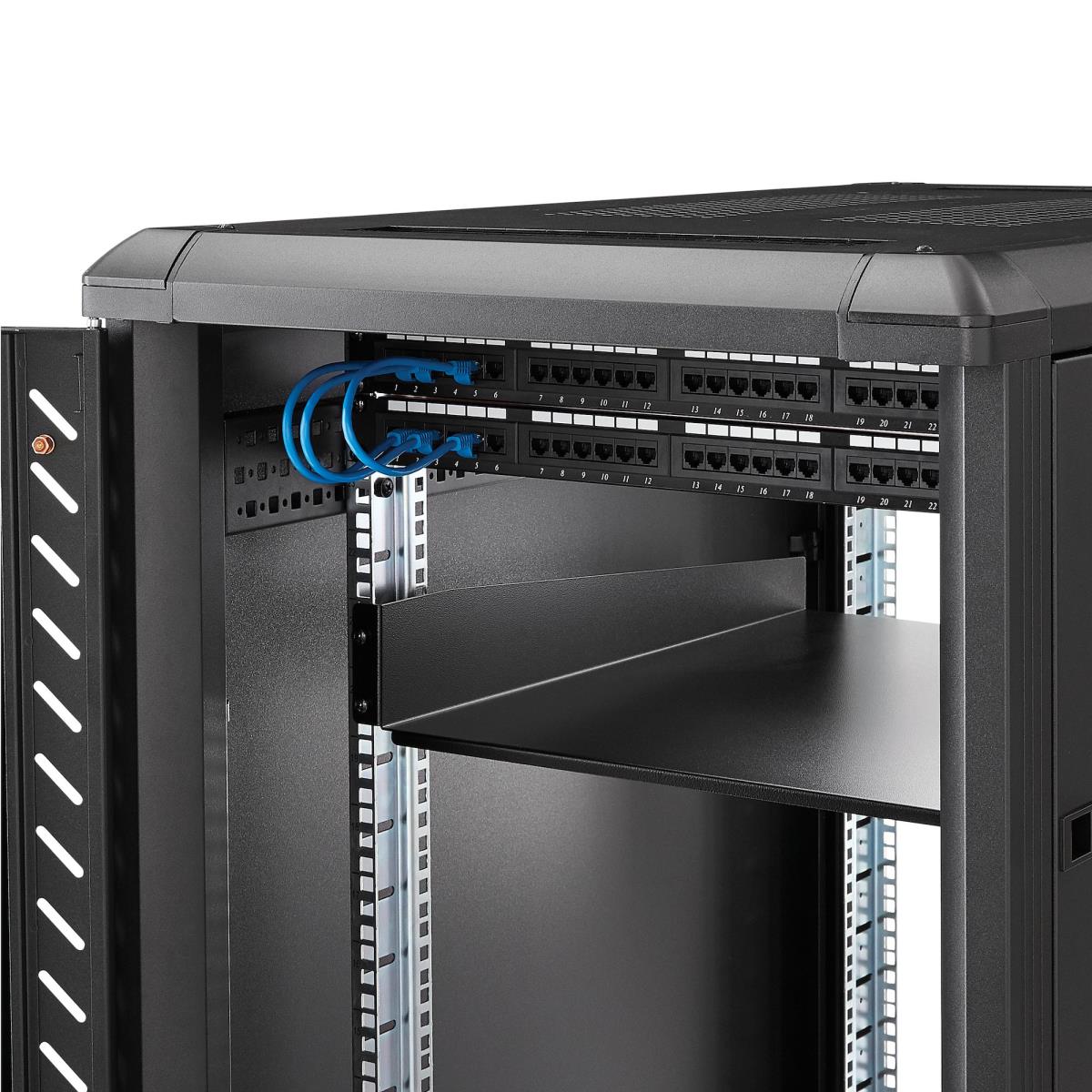 STARTECH.COM Fixed Server Rack Shelf2u 22in Cantilever Shelf 50lbs / 22kg