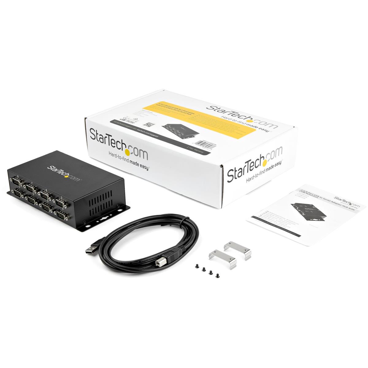 STARTECH.COM USB To Rs232 Serial Db9 Adapter Hub 8port - Industrial Din Rail And Wall Mountable