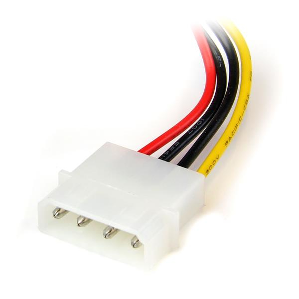 STARTECH.COM Power Cable Adapter Molex To Left Angle SATA 6in 4 Pin
