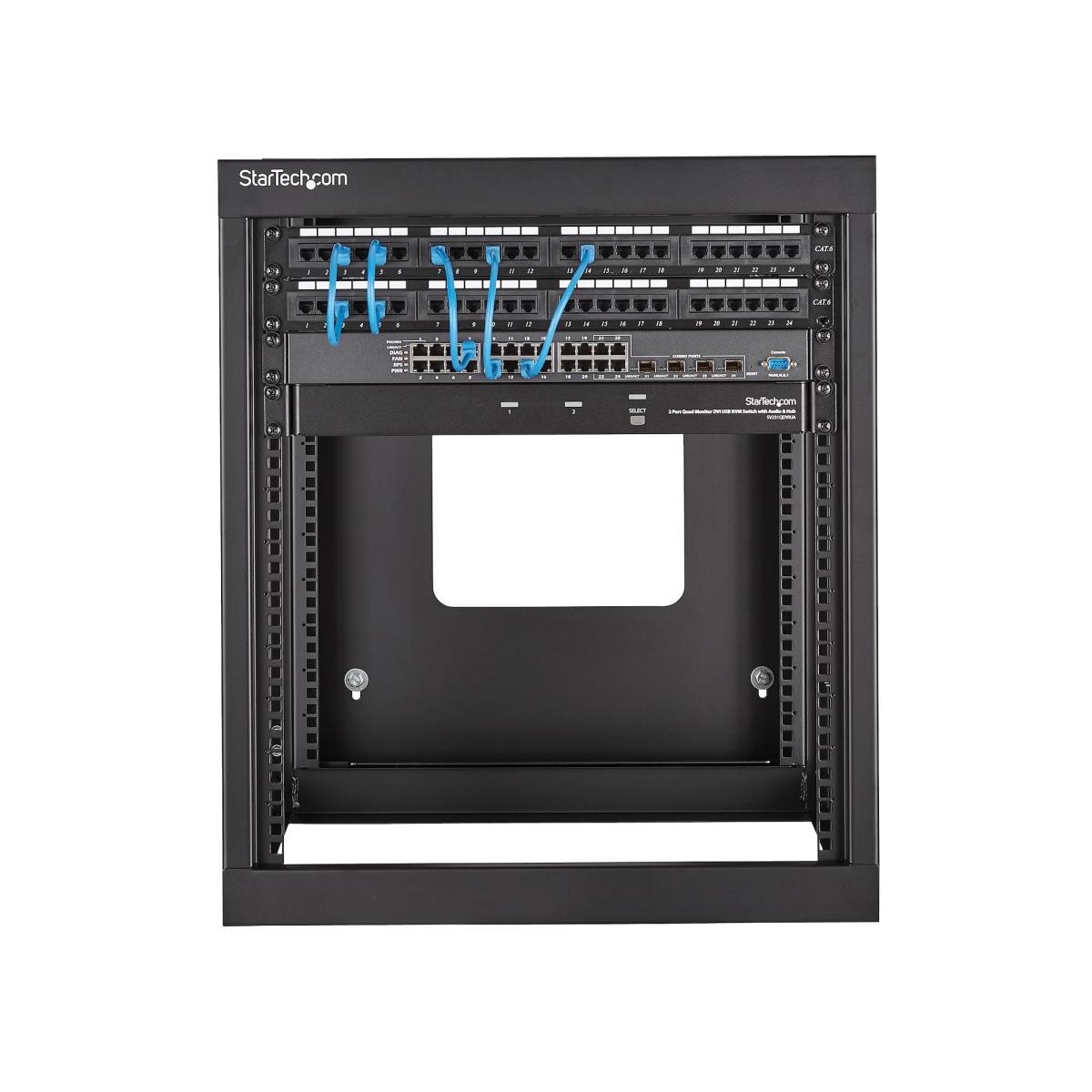 STARTECH.COM Depth Hinged Open Frame Wall Mount Server Rack 12u 22in