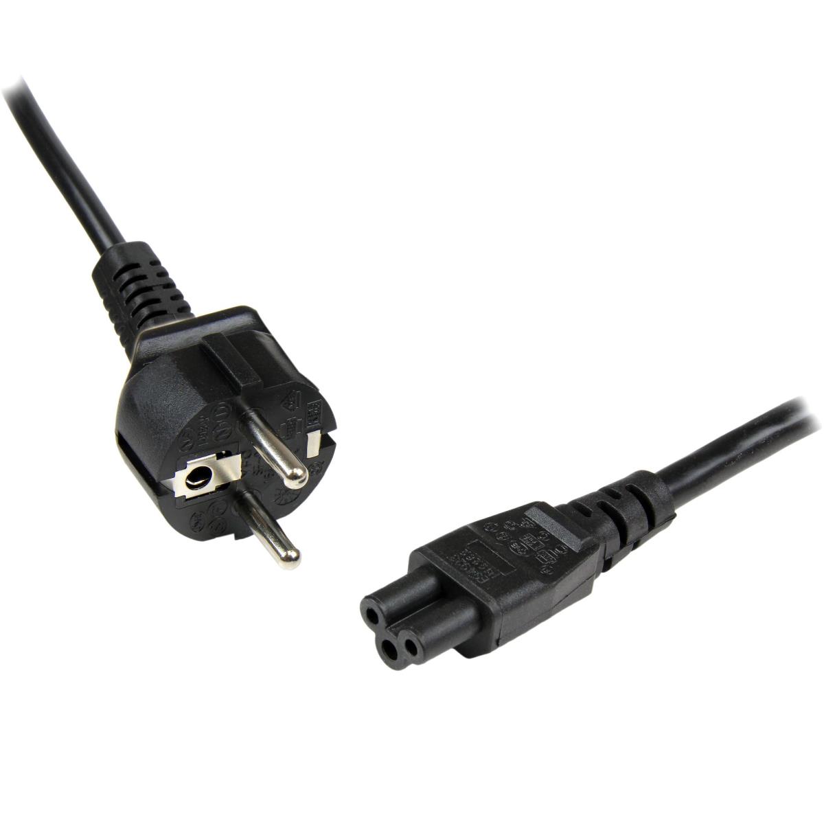 STARTECH.COM Power Cord - Eu Mains To Iec320 C5 Power Cord - 0.75mm 3 Slot 2m
