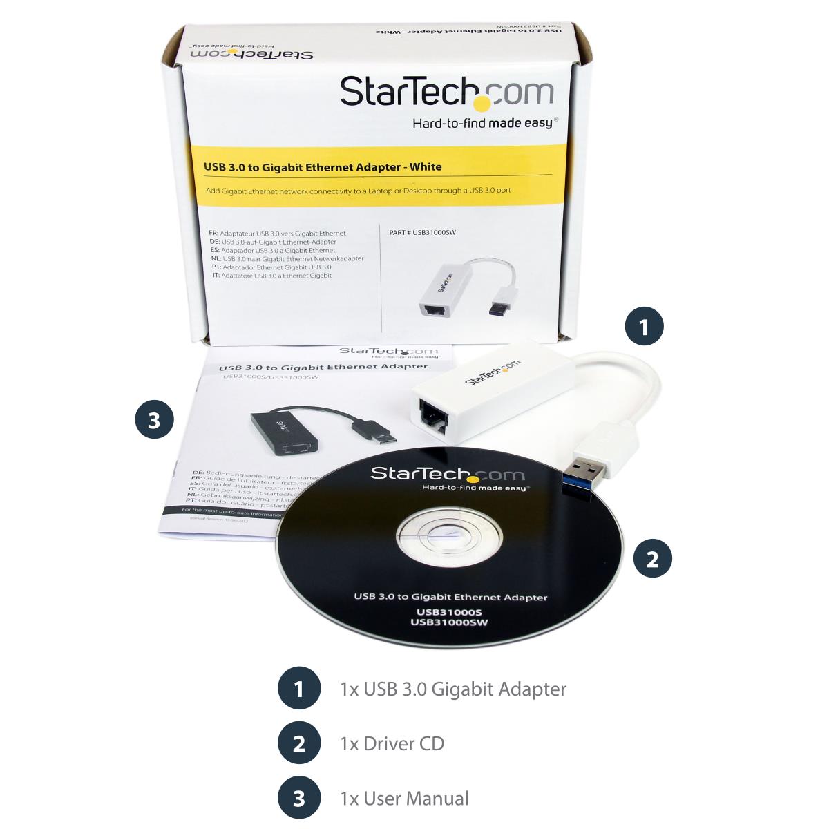 STARTECH.COM Network Adapter USB 3.0 To Gigabit 10/100/1000