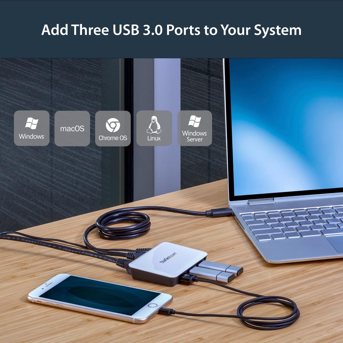 STARTECH.COM USB Hub With Gigabit Ethernet 3 Port USB 3.0 Superspeed