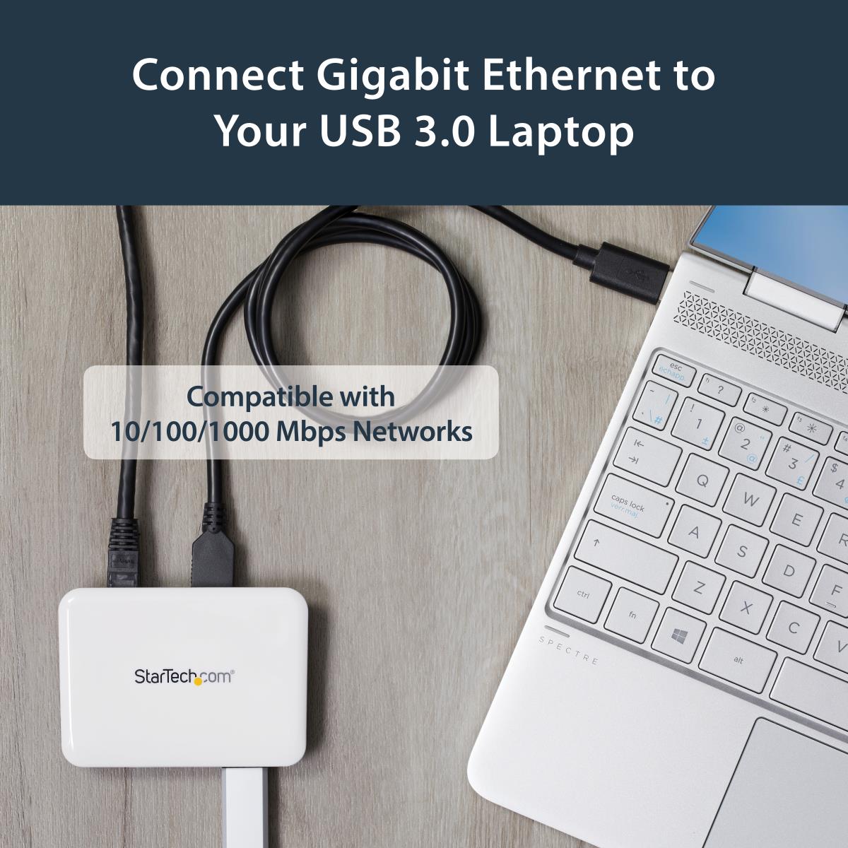 STARTECH.COM USB Hub With Gigabit Ethernet 3 Port USB 3.0 Superspeed