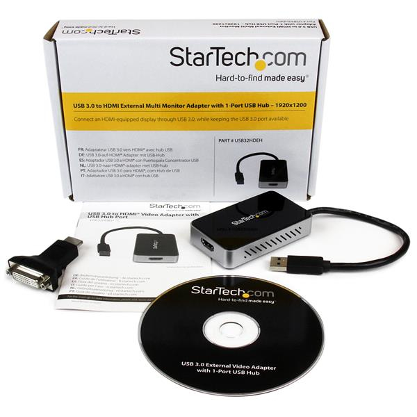 STARTECH.COM USB 3 To Hdmi External Graphics Adapter With 1-port USB Hub