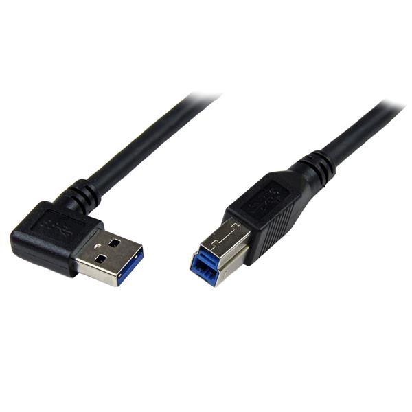 STARTECH.COM Superspeed USB 3.0 Cable - Right Angle A To B - M/m 1m Black