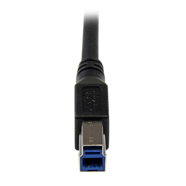 STARTECH.COM Superspeed USB 3.0 Cable - Right Angle A To B - M/m 1m Black