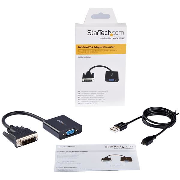 STARTECH.COM DVI-to Vga Active Adapter - DVI-d To Vga Converter 1920x1200 In