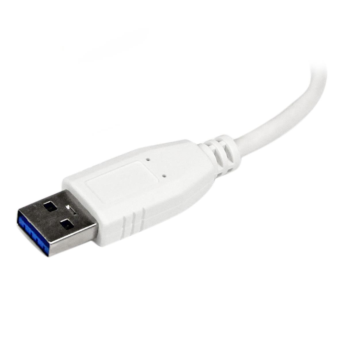 STARTECH.COM Portable 4 Port Superspeed Mini USB 3.0 Hub - White