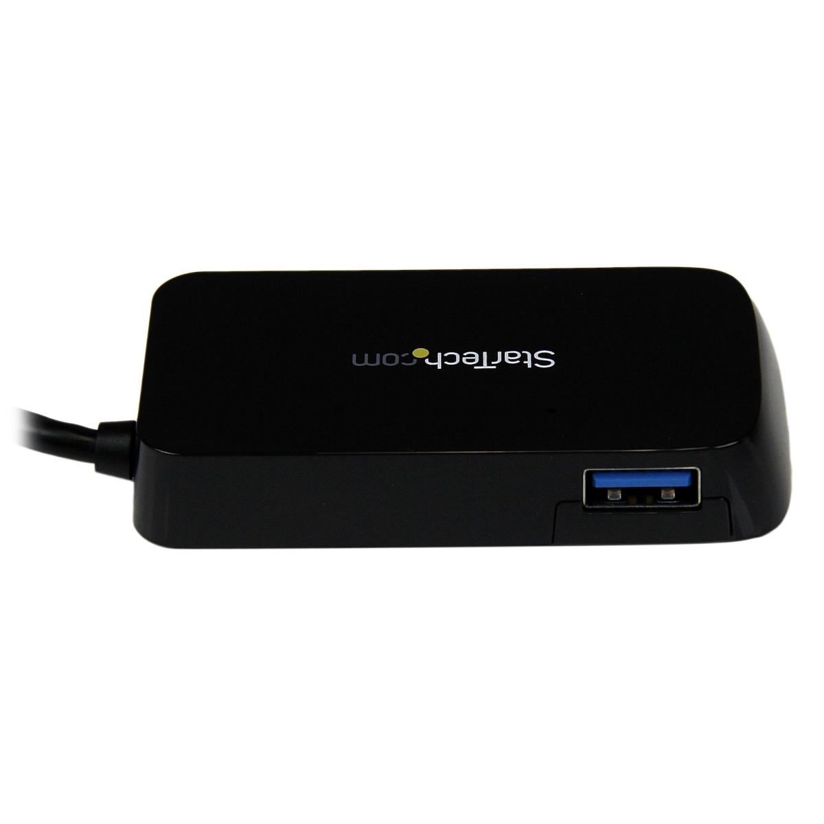 STARTECH.COM Portable 4 Port Superspeed Mini USB 3.0 Hub - Black