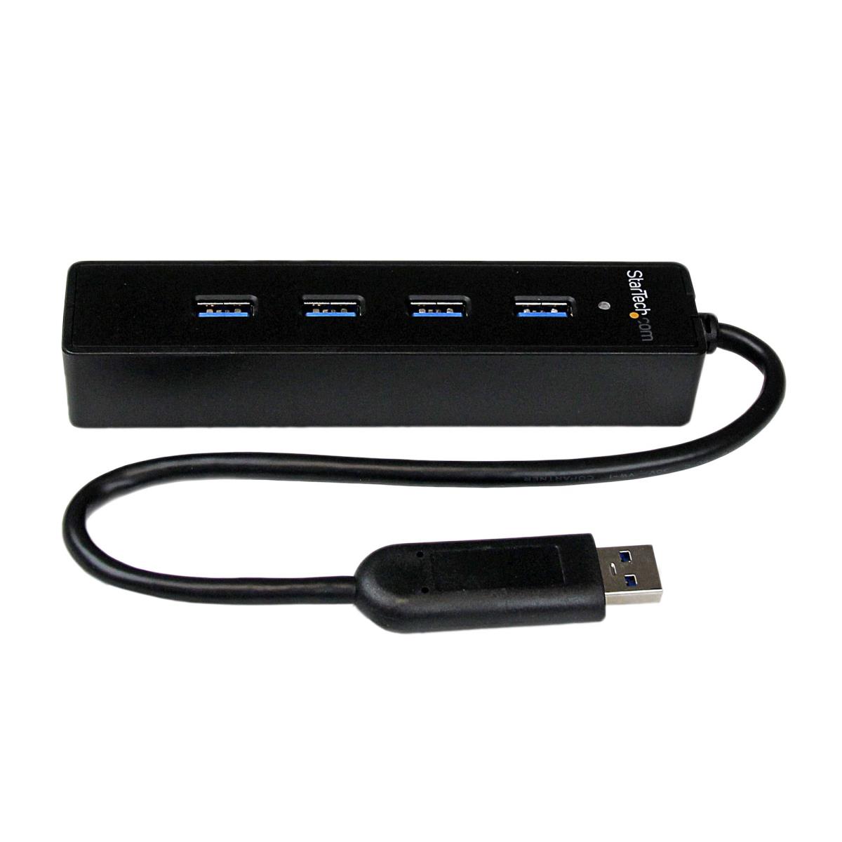 STARTECH.COM External Mini USB 3 Hub With Integrated Cable 4port
