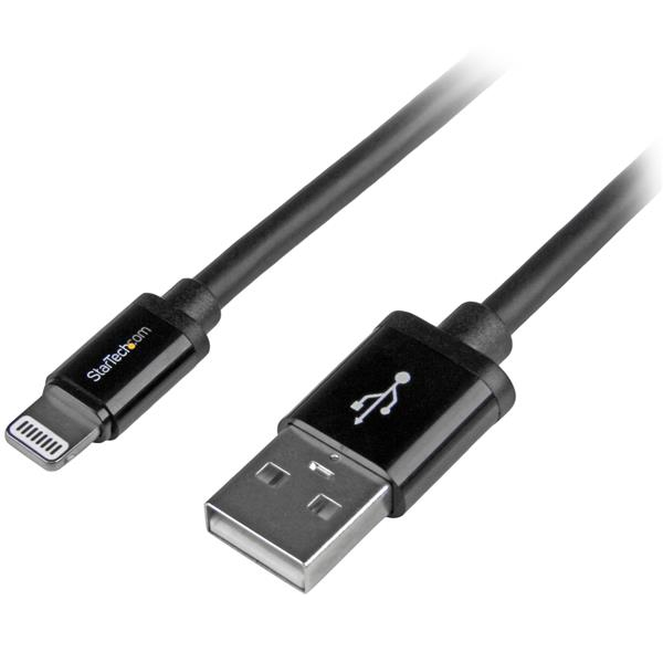 STARTECH.COM Apple 8-pin Lightning To USB Cable Long Black 2m