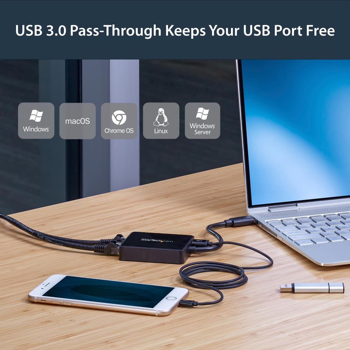 STARTECH.COM Gigabit Ethernet Lan Adapter USB 3 2port 10/100/1000