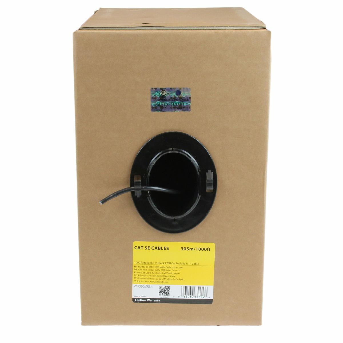 STARTECH.COM Bulk Cable - Cat 5e - Utp - 305m - Solid - Cmr-rated -black