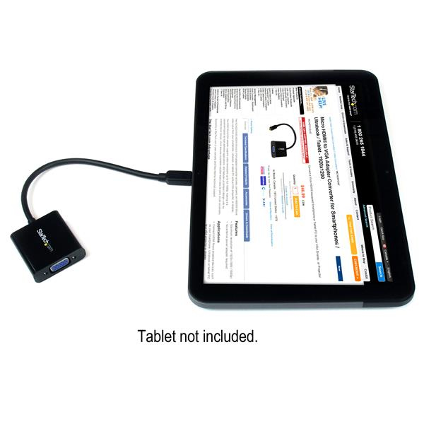 STARTECH.COM Micro Hdmi Male To Vga Female Adapter 1920x 1080 F/ Ultrabook/tablet