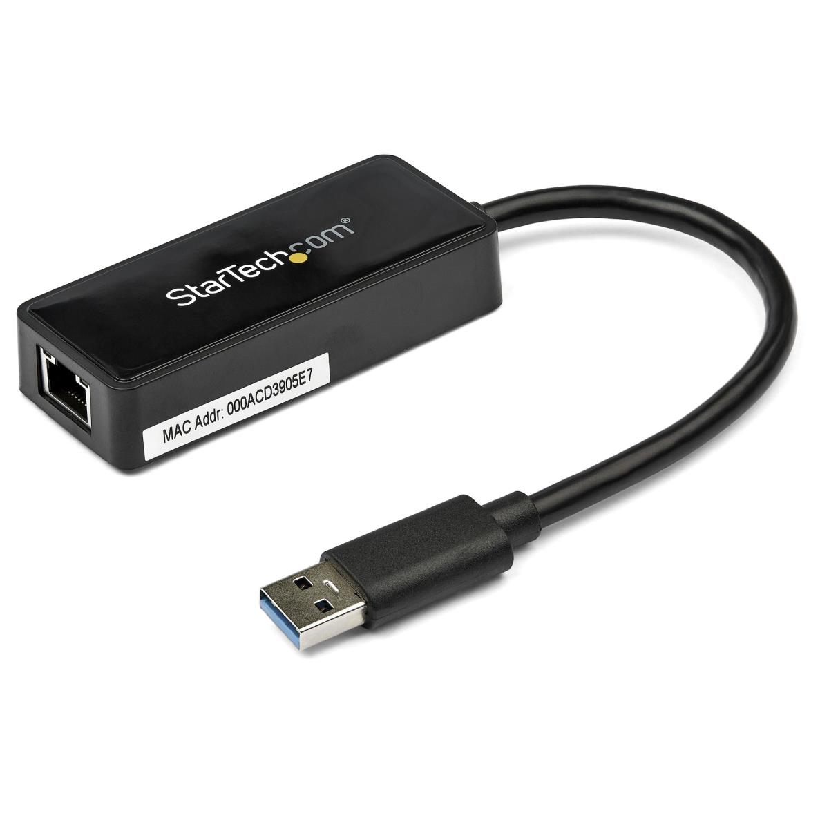 STARTECH.COM Network Adapter - USB 3.0 To Gigabit Ethernet Adapter Nic W/ USB Port - Black