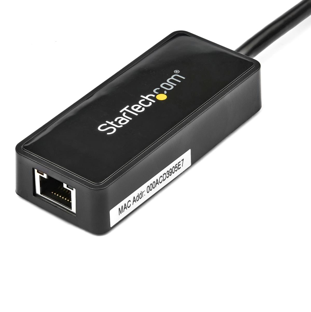 STARTECH.COM Network Adapter - USB 3.0 To Gigabit Ethernet Adapter Nic W/ USB Port - Black