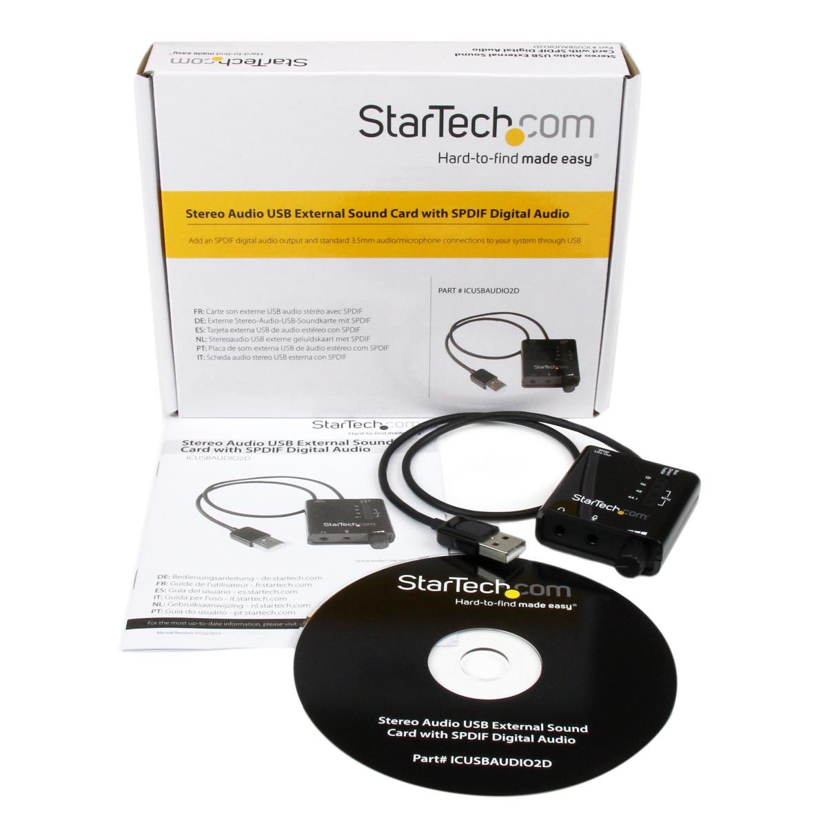 STARTECH.COM Sound Card USB To Audio Converter External Spdif