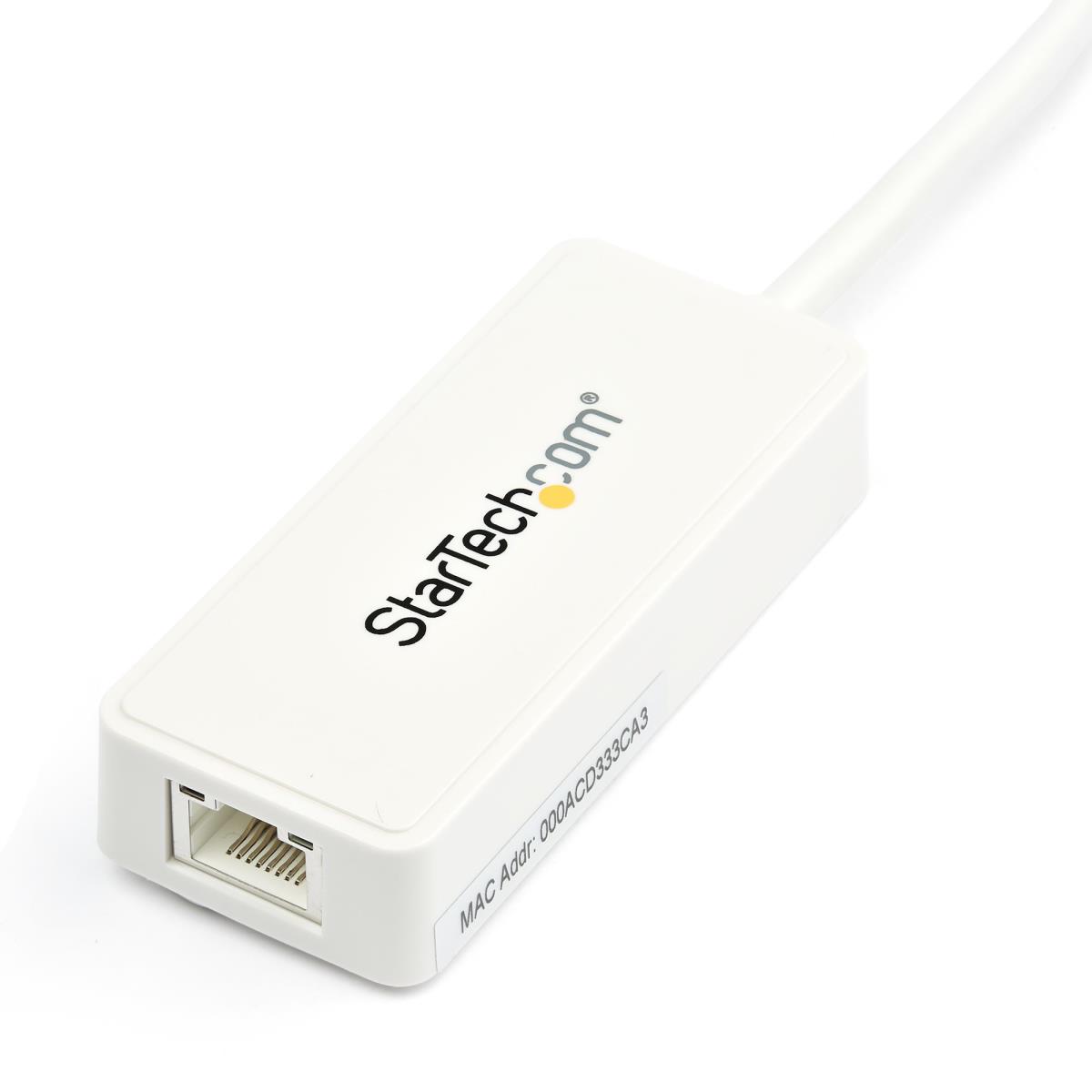 STARTECH.COM Network Adapter USB 3.0 To Gigabit Ethernet Adapter Nic W/ USB Port White