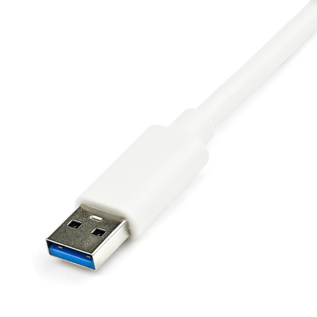 STARTECH.COM Network Adapter USB 3.0 To Gigabit Ethernet Adapter Nic W/ USB Port White