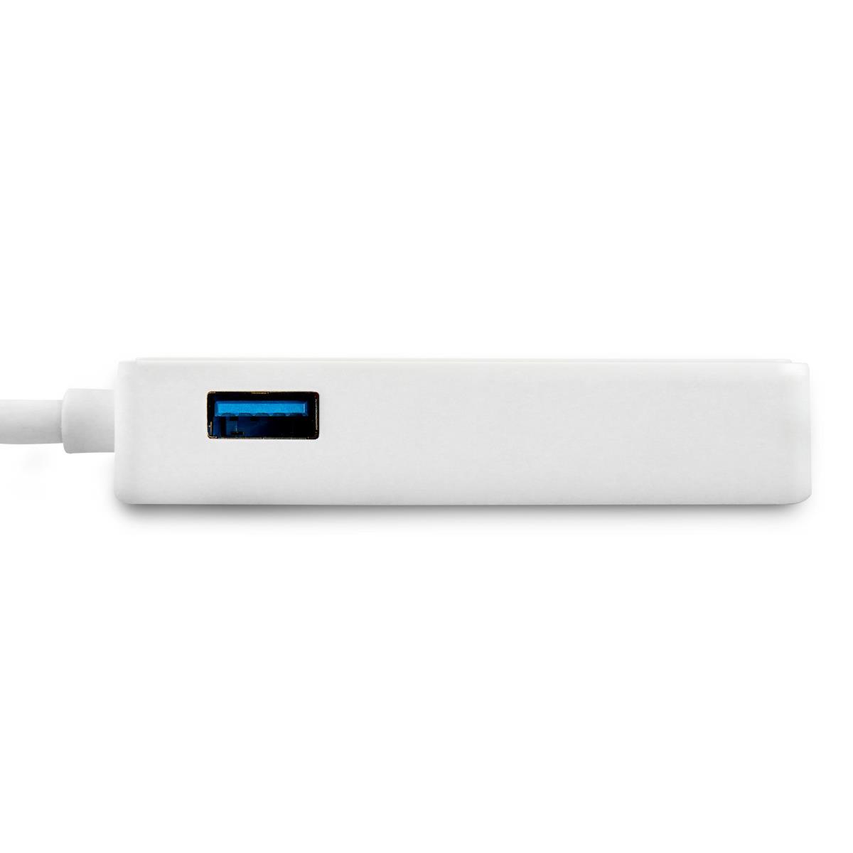 STARTECH.COM Network Adapter USB 3.0 To Gigabit Ethernet Adapter Nic W/ USB Port White