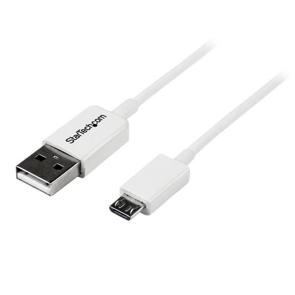 STARTECH.COM USB A To Micro B Cable - Charging Data Cable 2m White