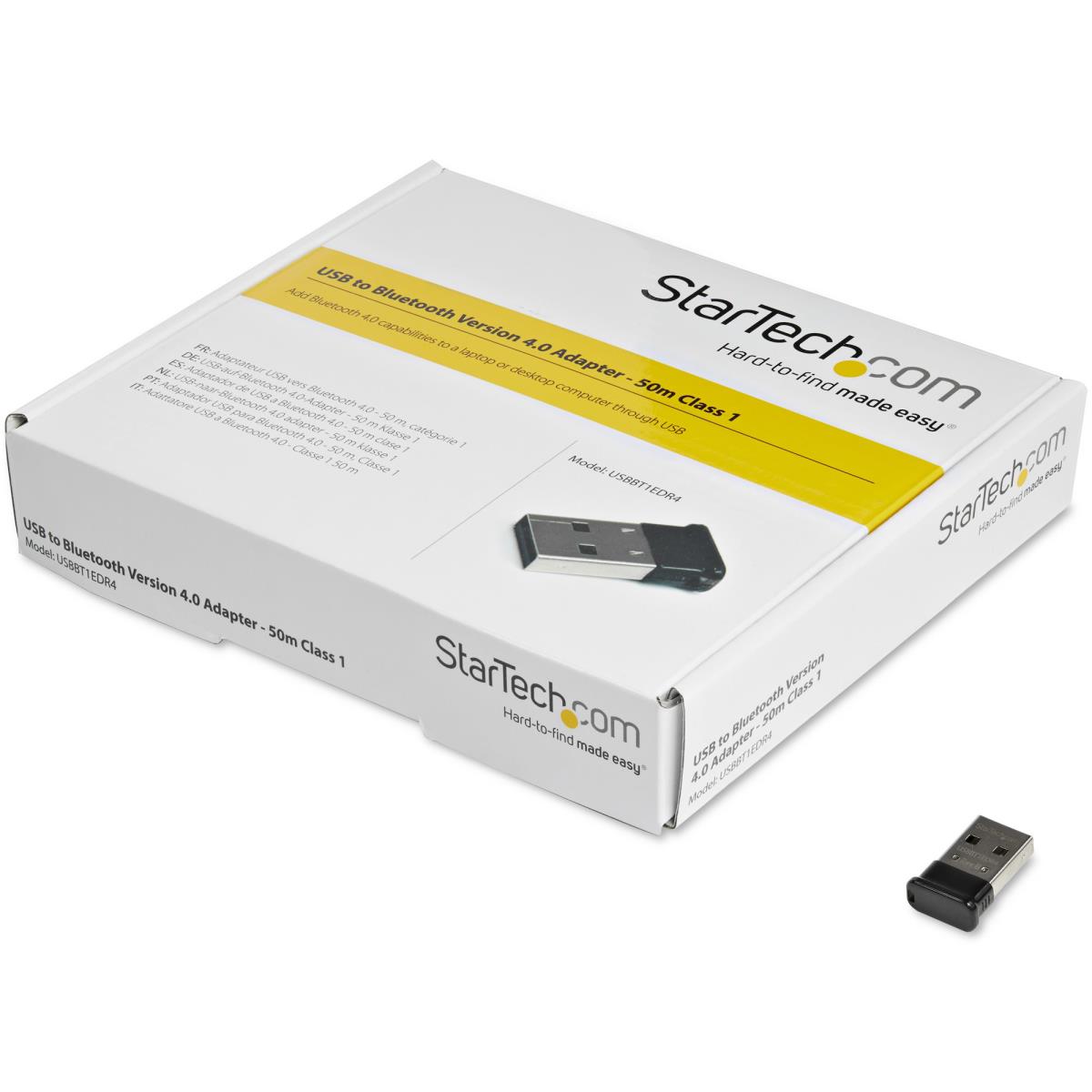 STARTECH.COM Mini USB Bluetooth 4.0 Adapter - 50m Class 1 Edr Wireless Dongle