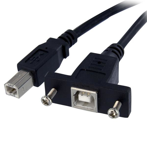 STARTECH.COM Panel Mount USB Extension Cable Female To Male USB B Port 91cm