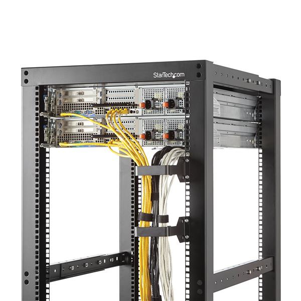 STARTECH.COM Rackmount Cable Organizer Vertical - D-ring Cable Hanger