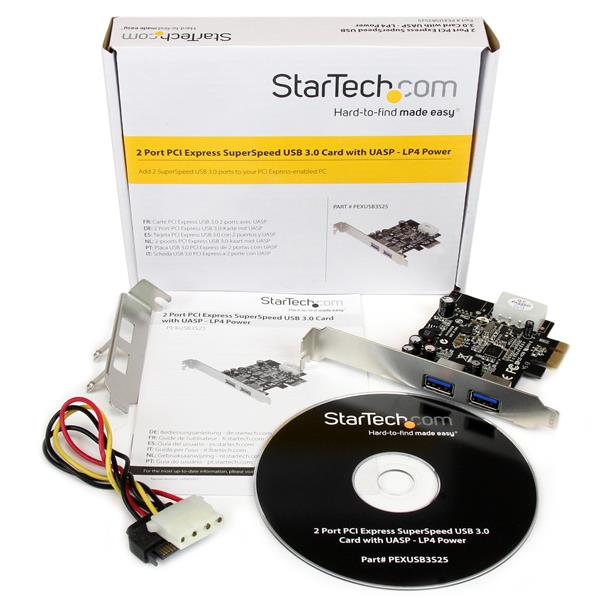 STARTECH.COM Pci-e Controller Card 2port 5 Gbps USB 3 W/ Uasp Support