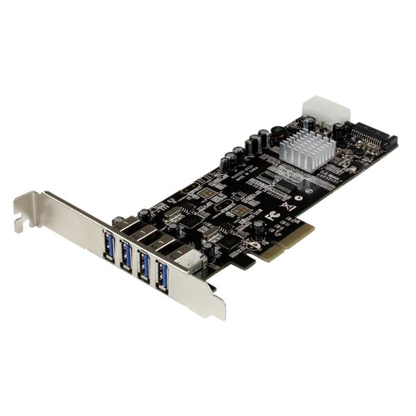 STARTECH.COM Dual Bus Pci-e Superspeed USB 3.0 Card Adapter 4 Port With Uasp - Sata/lp4 Power
