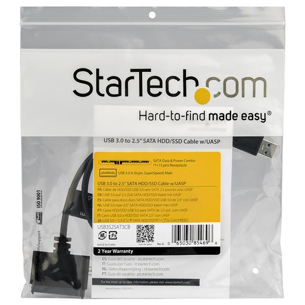 STARTECH.COM Converter Cable USB3.0 To 2.5in SataIII SSD/HDD With Uasp