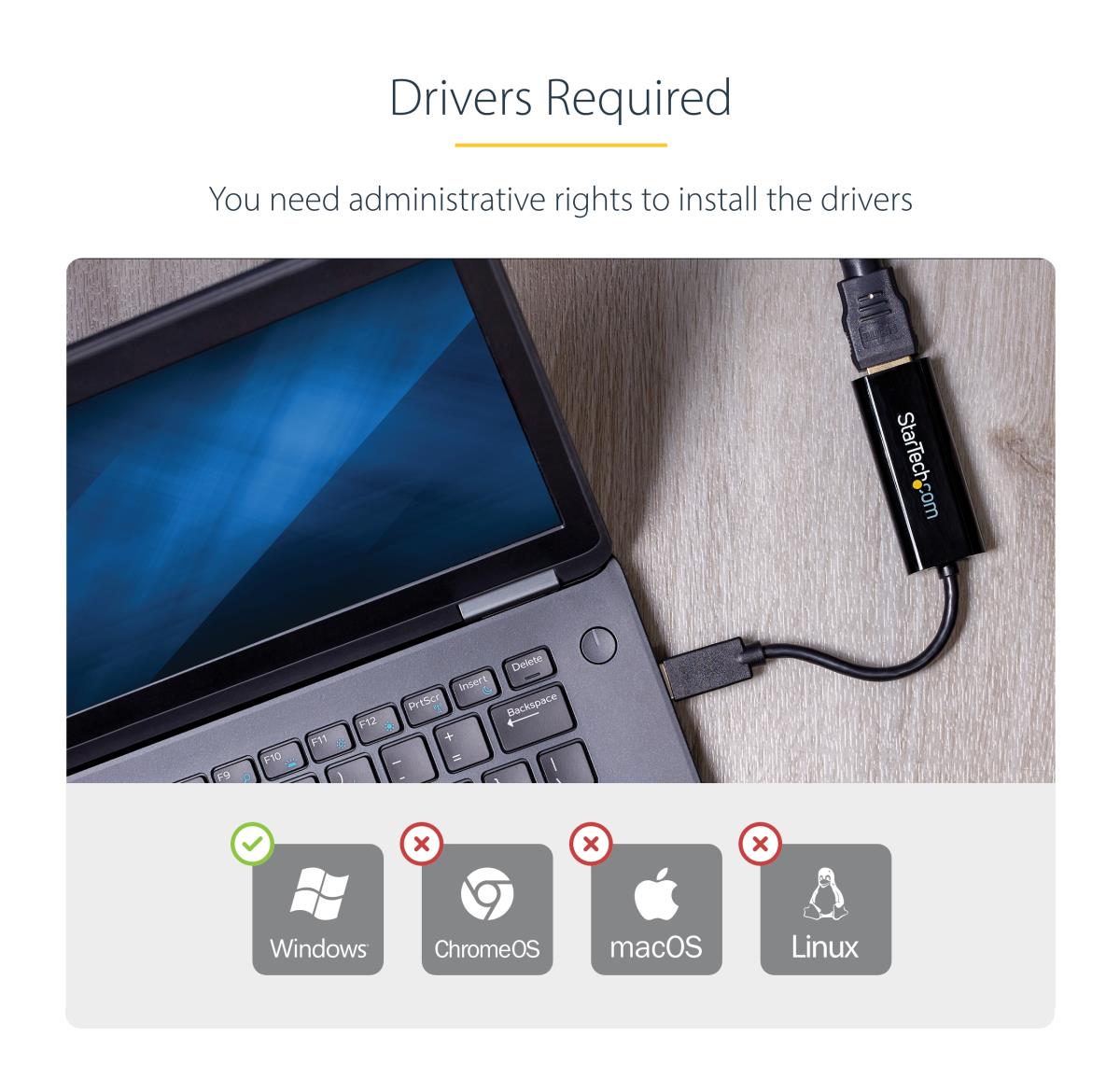 STARTECH.COM External Video Card Multi Monitor Adapter - Slim USB 3.0 To Hdmi