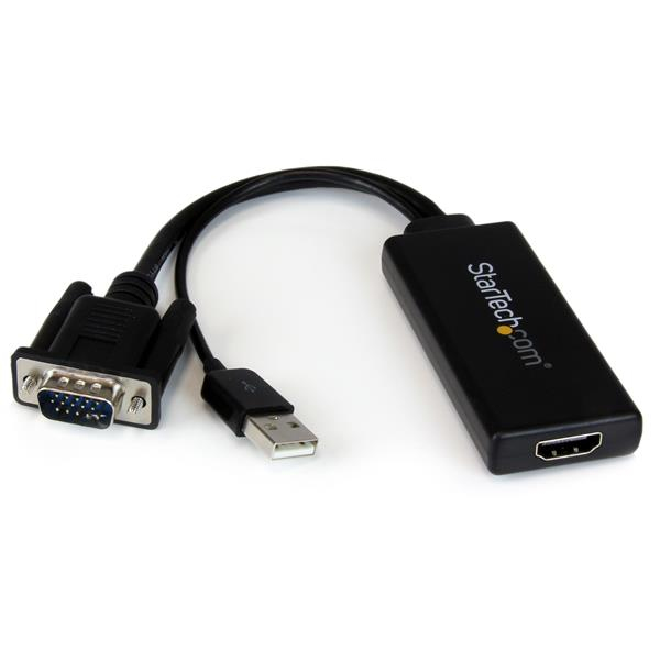 STARTECH.COM Vga To Hdmi Adapter With USB Audio & Power - Portable Vga To Hdmi Converter - 1080p