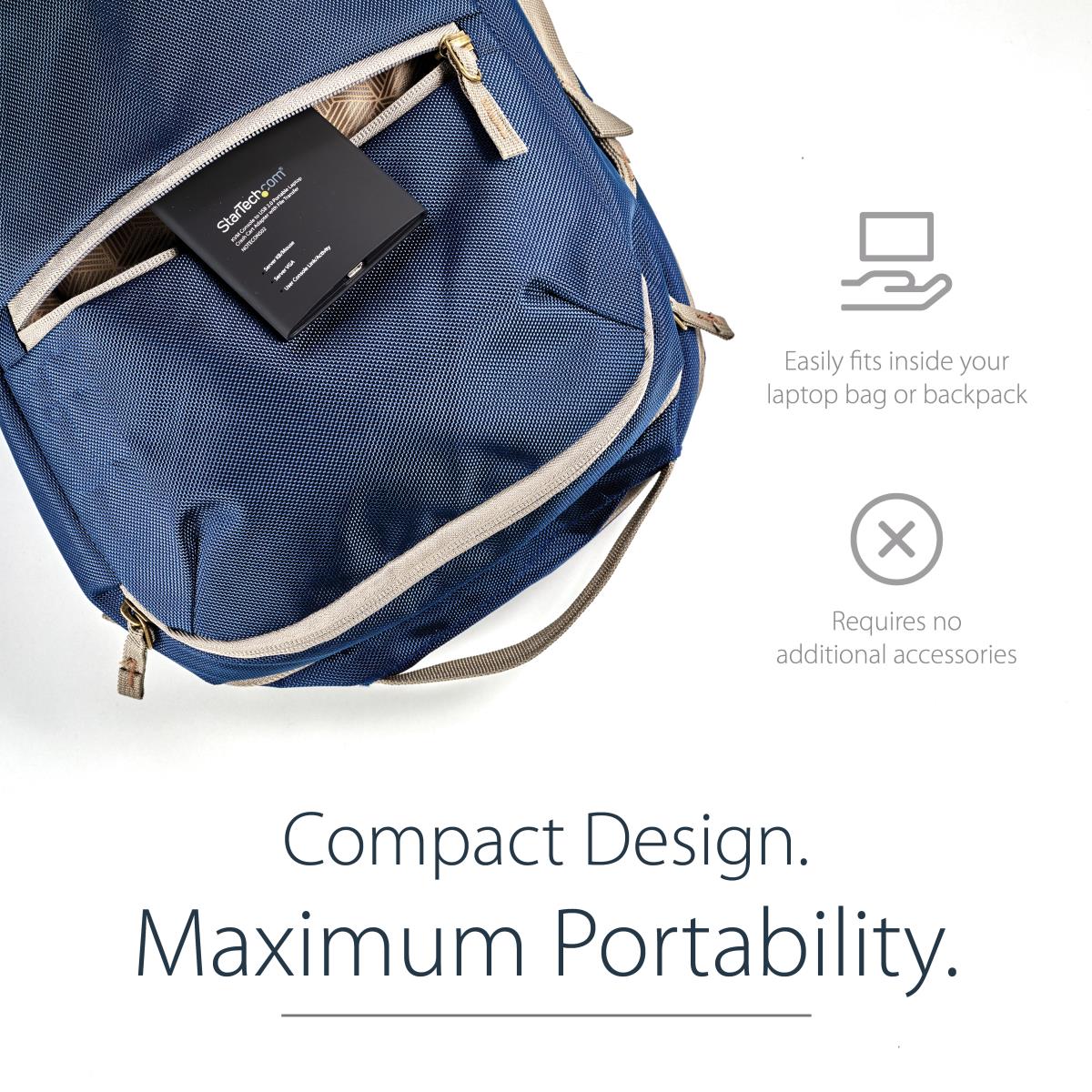 STARTECH.COM KVM Console To Laptop USB 2.0 Portable Crash Cart Adapter With File Transfer