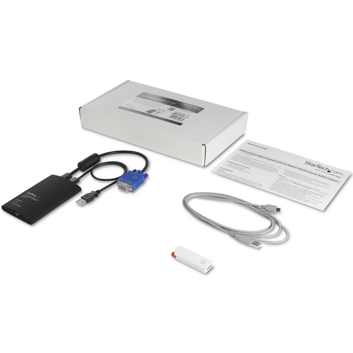 STARTECH.COM KVM Console To Laptop USB 2.0 Portable Crash Cart Adapter With File Transfer