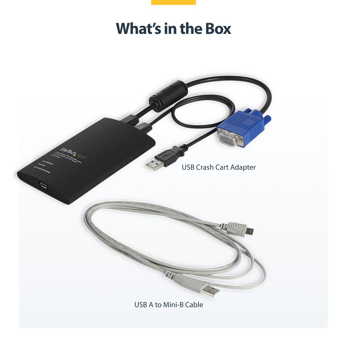 STARTECH.COM KVM Console To Laptop USB 2.0 Portable Crash Cart Adapter With File Transfer