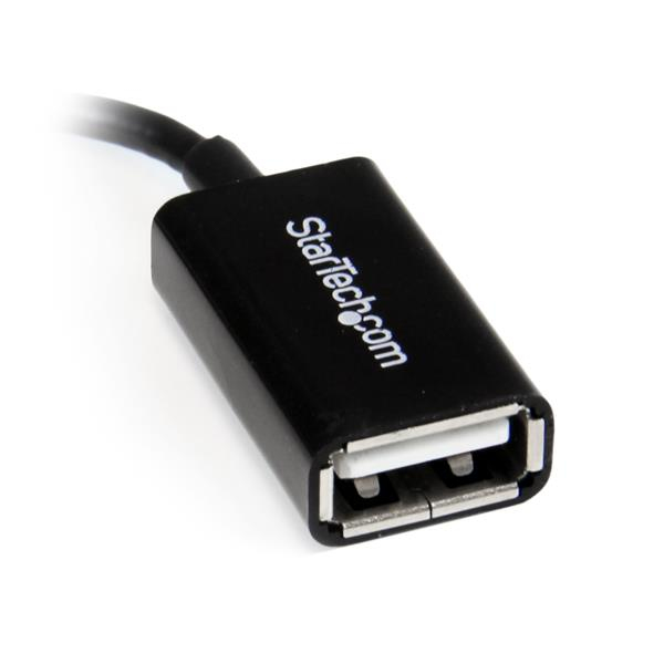 STARTECH.COM Micro USB Male To USB Female Otg Host Cable Right Angle - 5in