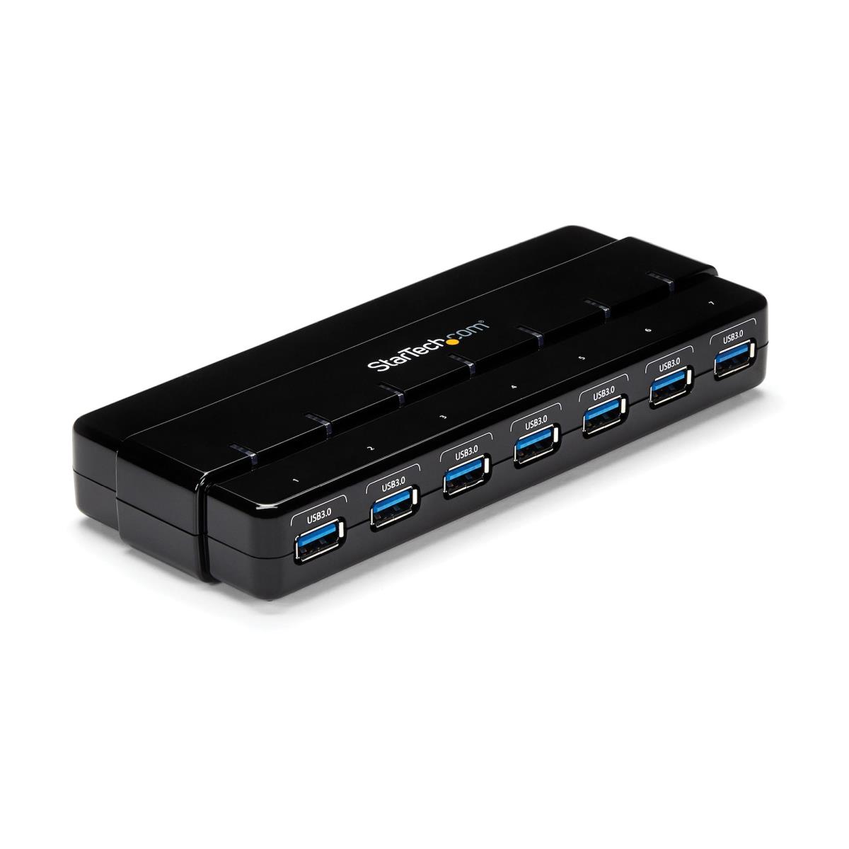STARTECH.COM Desktop USB Hub 7 Port Superspeed USB 3.0 With Power Adapter - Black