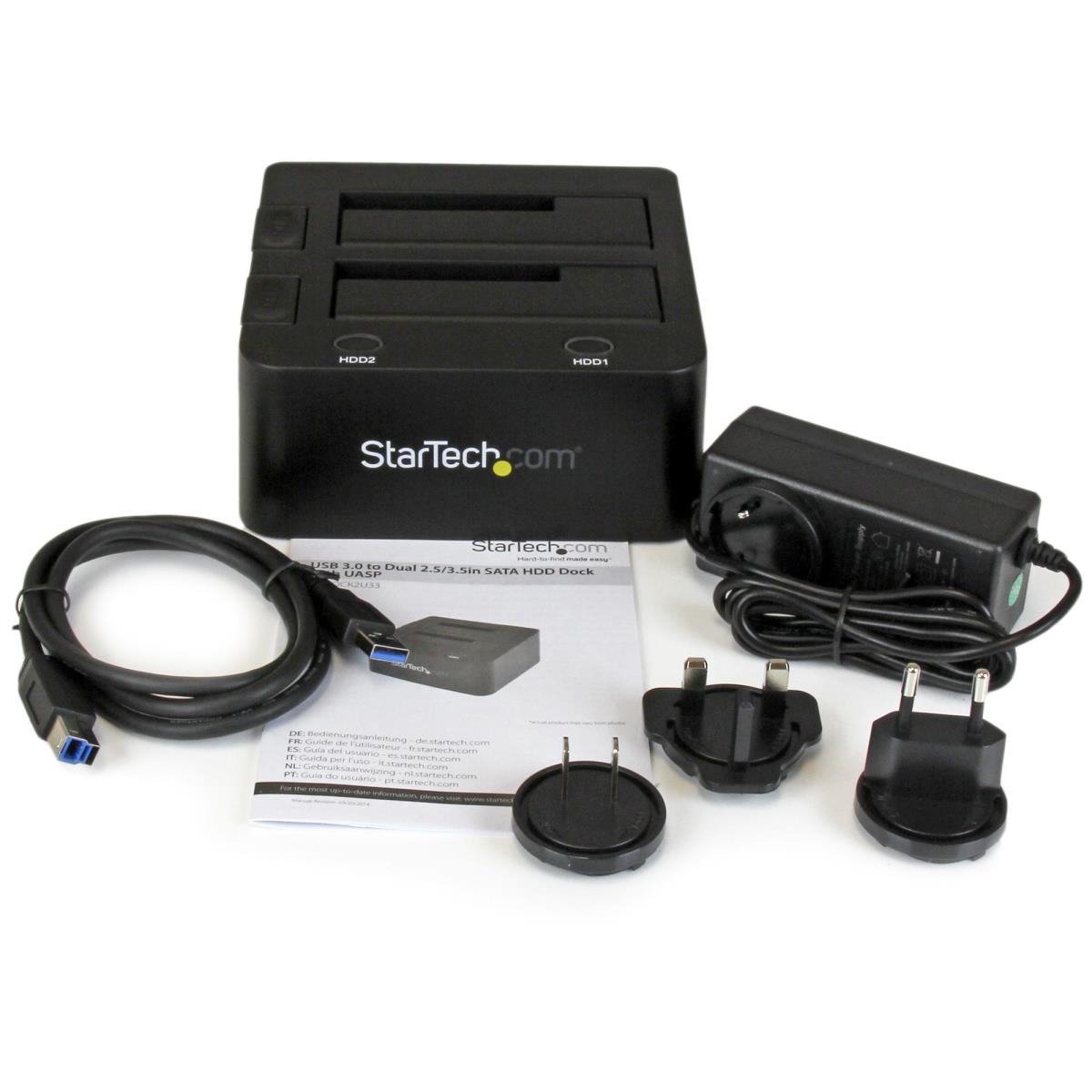STARTECH.COM Docking Station - USB 3.0 Dual Hard Drive With Uasp For 2.5/3.5in SSD / HDD - SATA 6 Gbps
