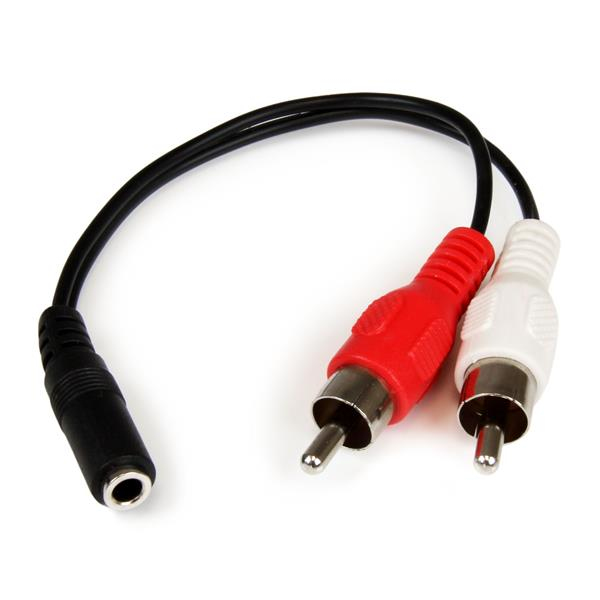 STARTECH.COM Adapter Cable 3.5mm Stereo Female To 2x Rca Male 6in