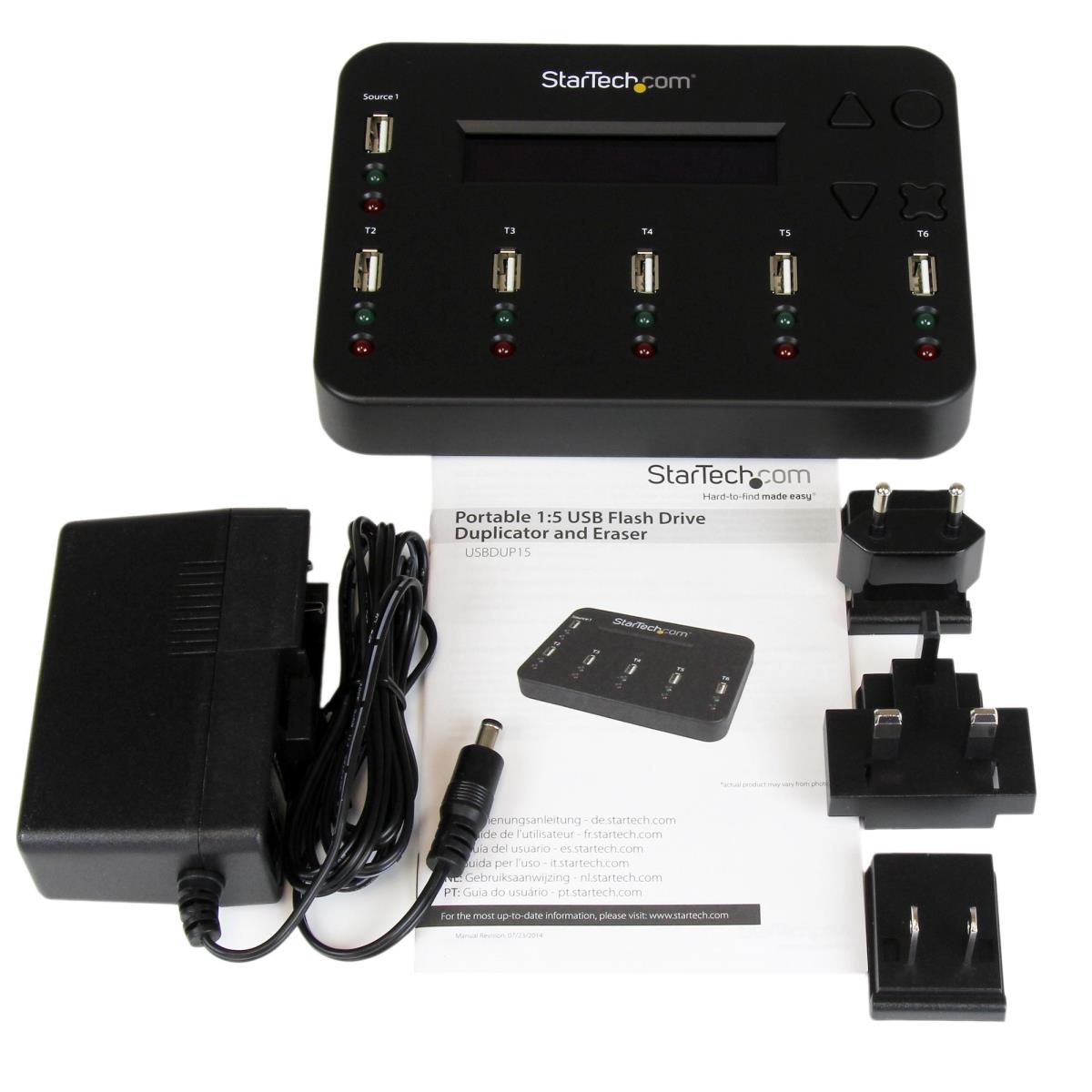 STARTECH.COM Flash Drive Copier - Standalone 1:5 USB Flash Drive Duplicator And Eraser